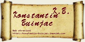 Konstantin Buinjac vizit kartica